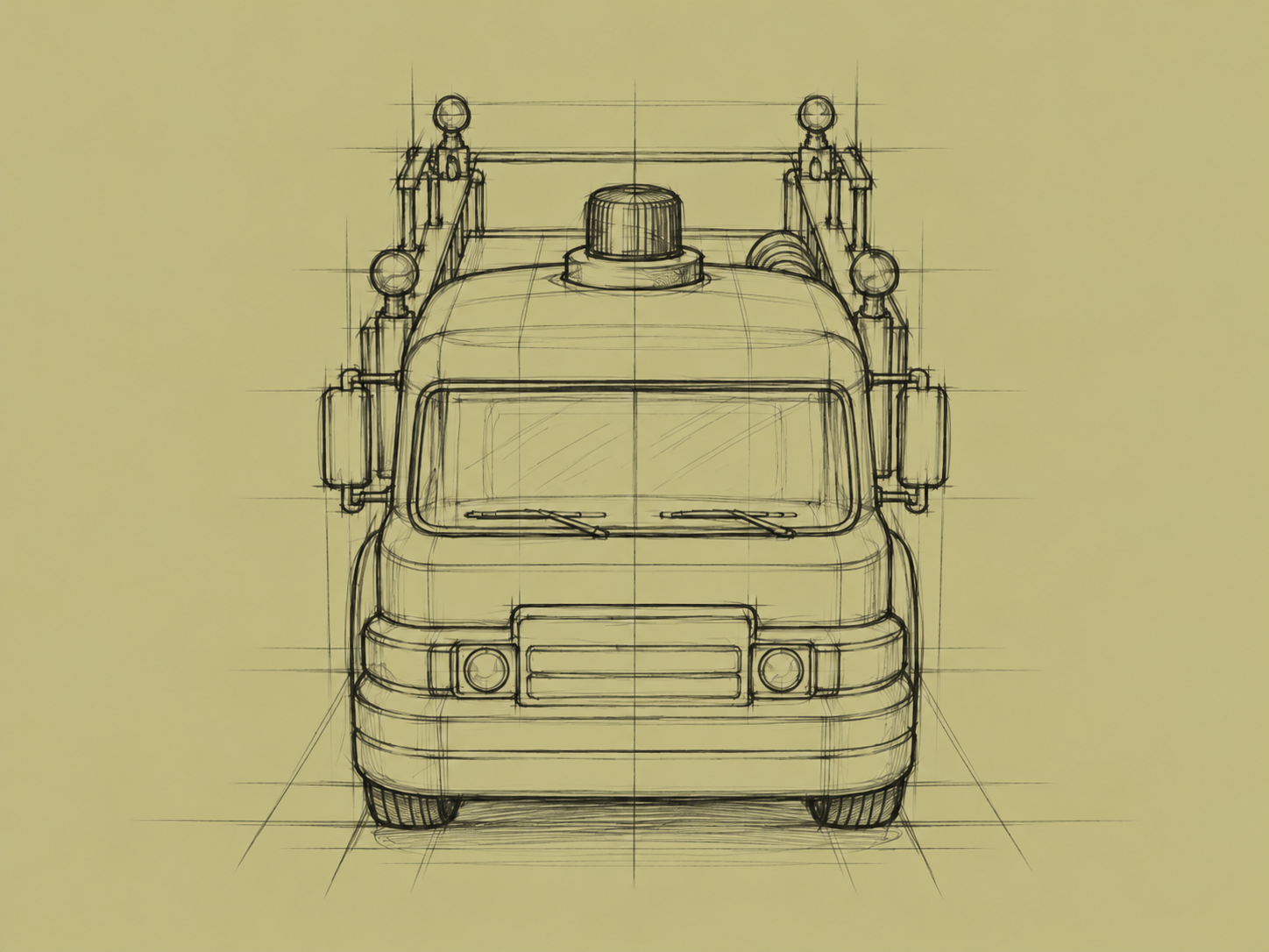 Front view sketch