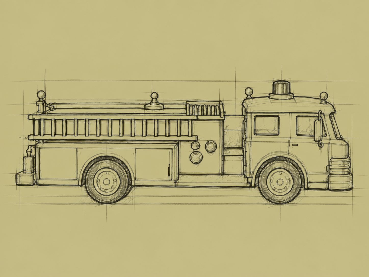 Side flat sketch